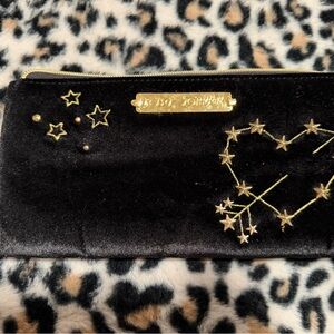 Betsey Johnson Black and Gold Star Clutch